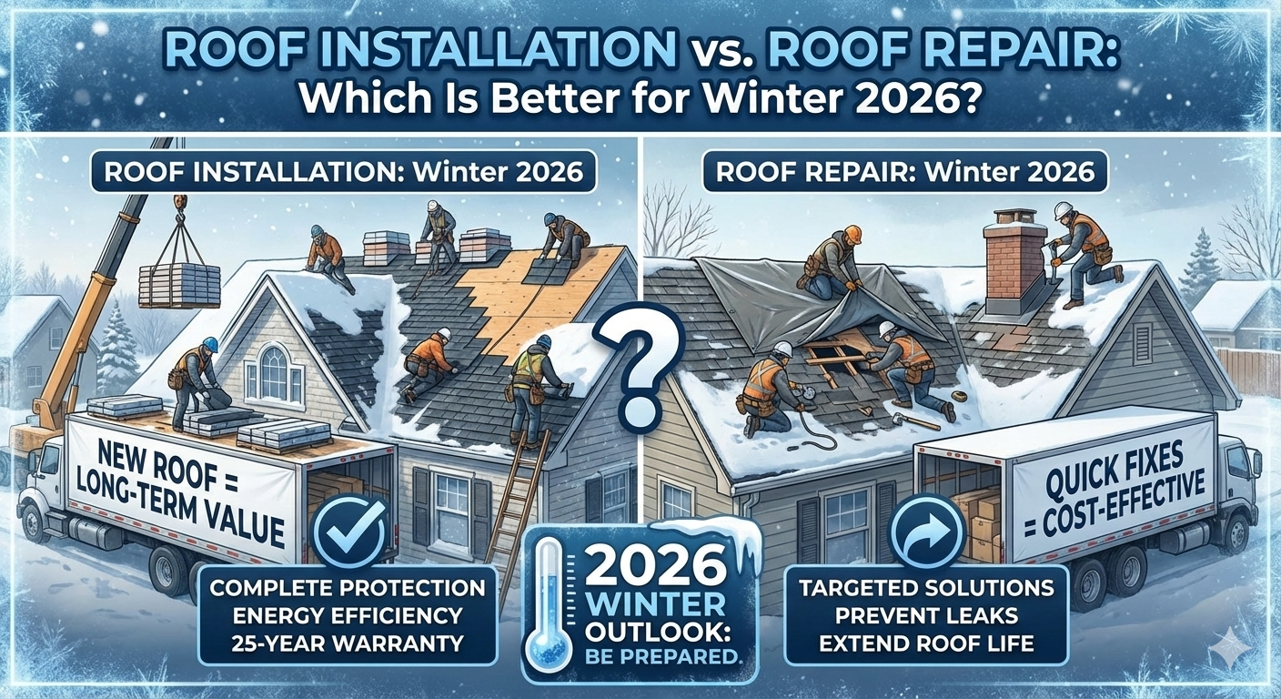 Roof Installation vs Roof Repair: Which Is Better for Winter 2026?